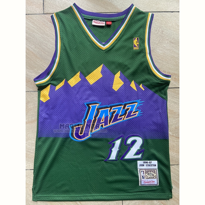 Maglia
 John Stockton NO 12 Utah Jazz Mitchell & Ness 1996-97 Verde
